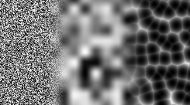 white noise, perlin noise, worley noise