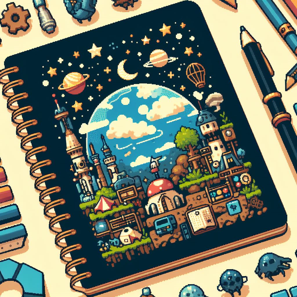 pixel art notebook