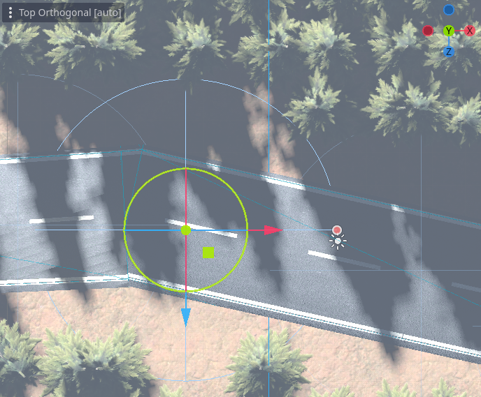 object placement along road in godot