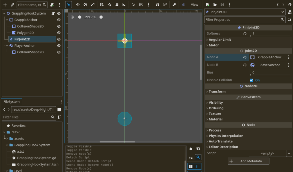 pin joint godot, PinJoint2D tutorial