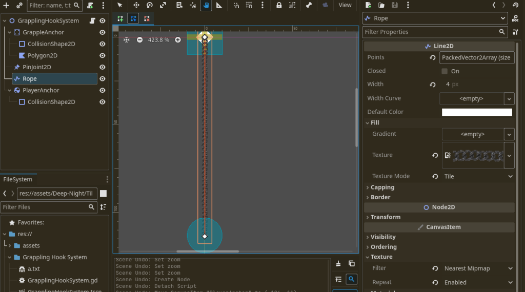 line2d godot. attach both ends of line to some points