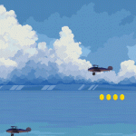 side scrolling airplane game