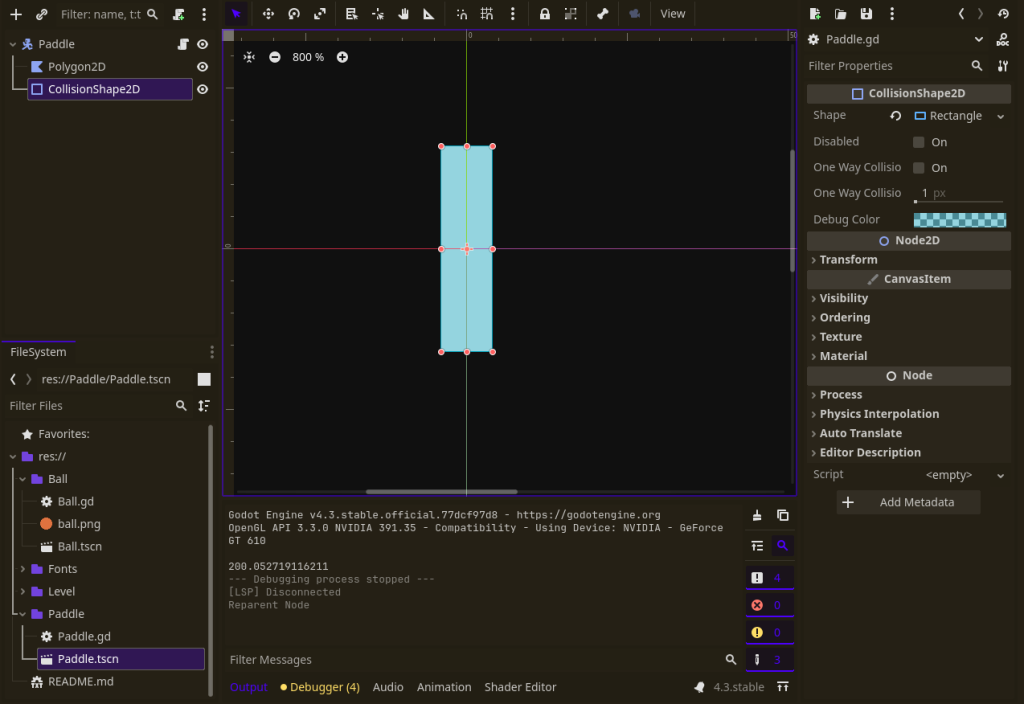 pong game godot pedal