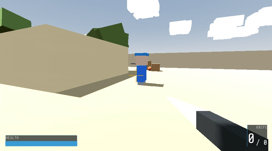 melee weapon in FPS game