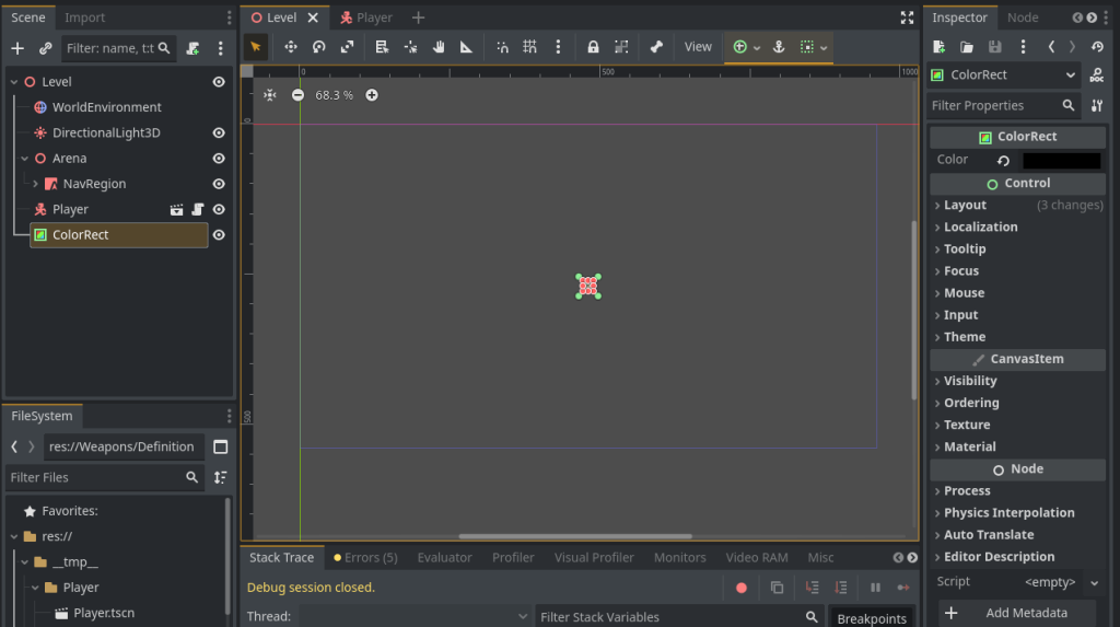 dummy crosshair godot