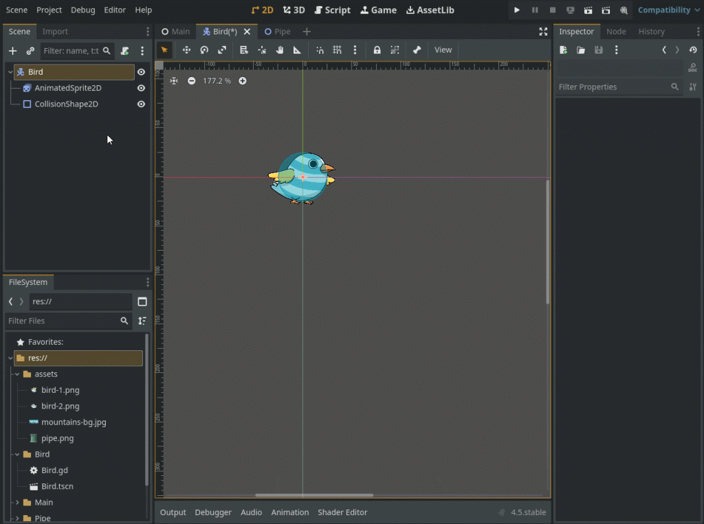 flappy bird tutorial bird making