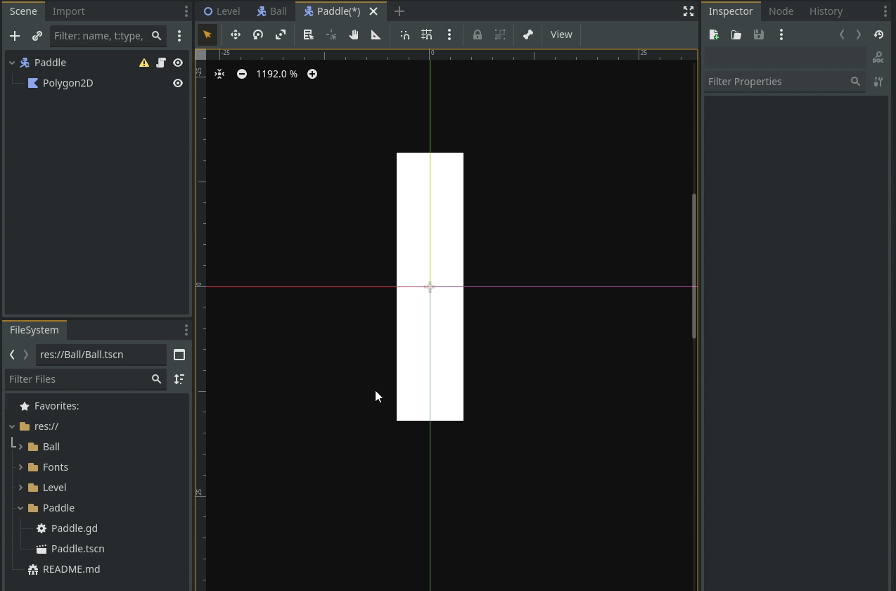 Collision shape for pedal Godot pong game