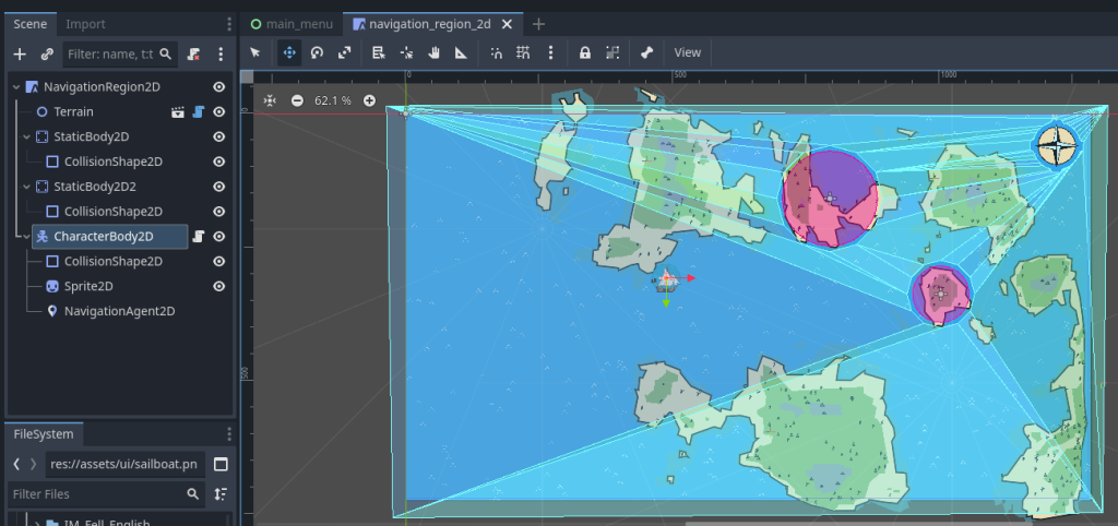 godot navigation system 2D setup