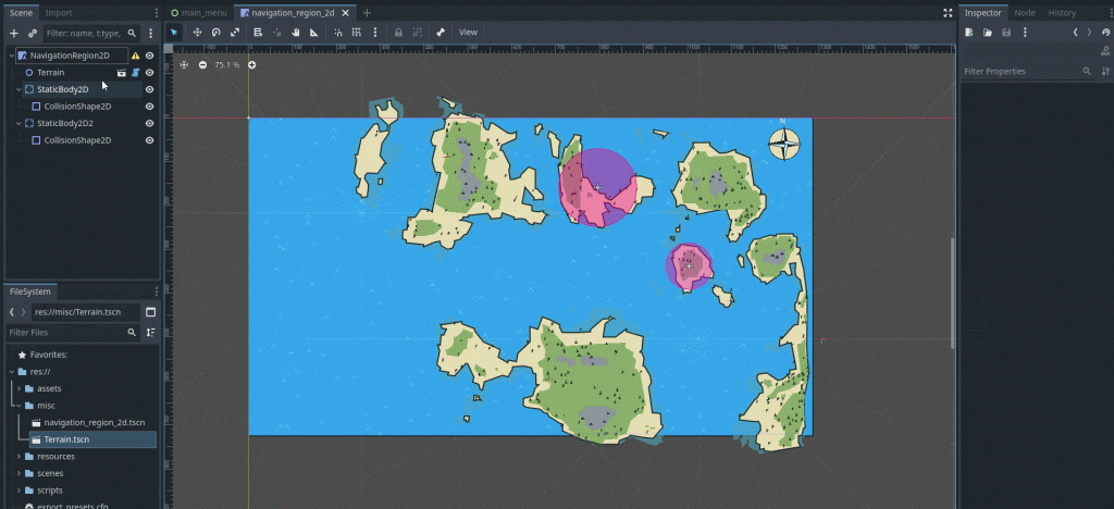 Godot 2D navigation setup